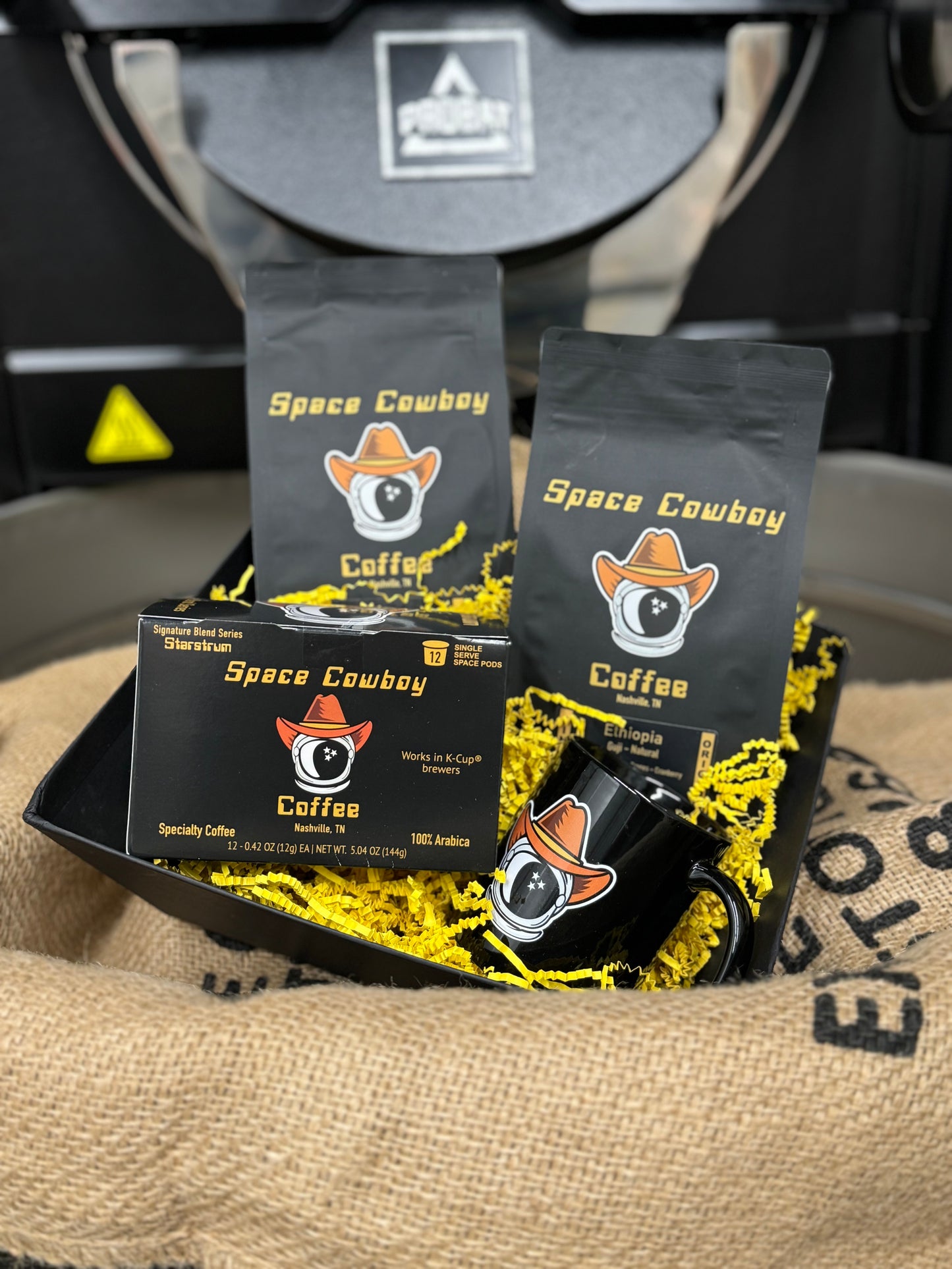 Gift Basket One Mug & Two Bags of Coffee